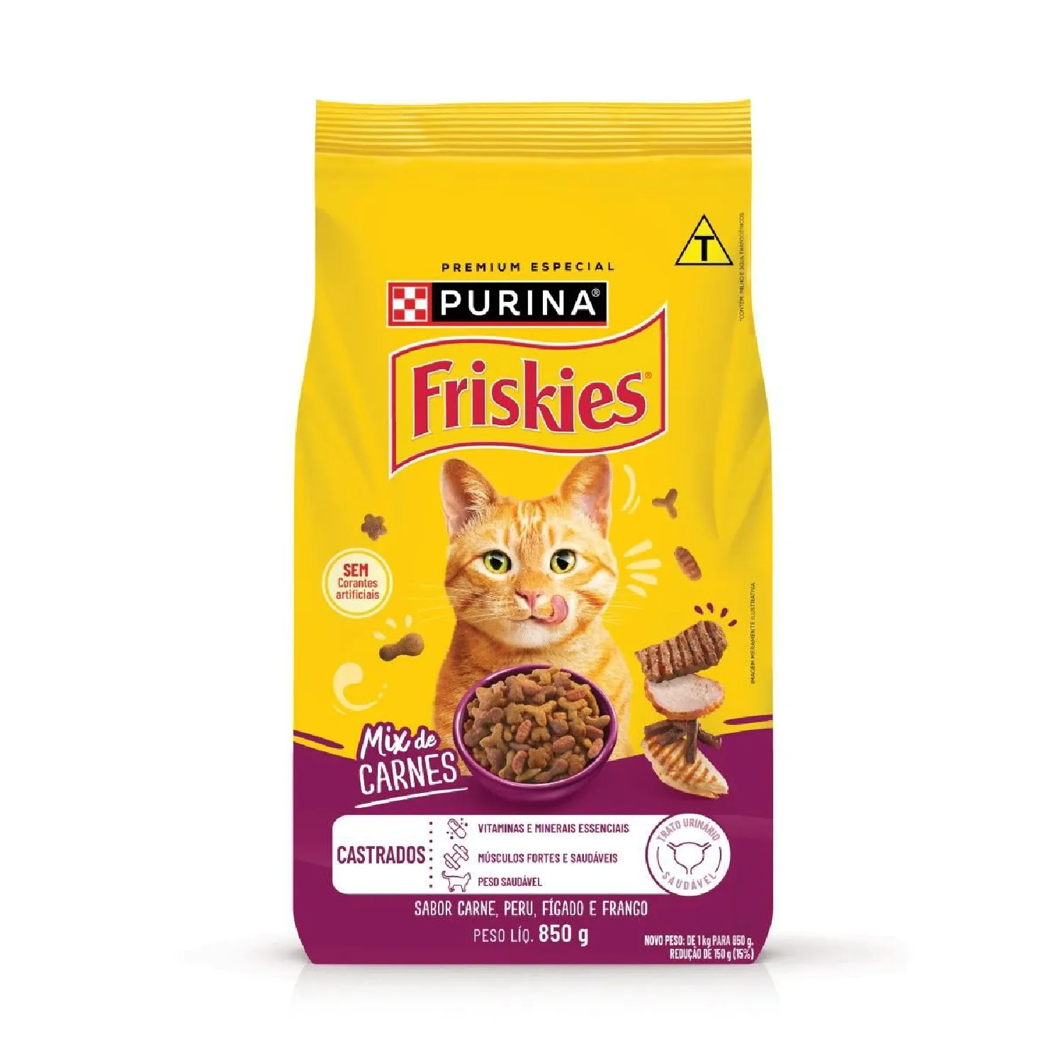 Ração Friskies Gatos Adultos Castrados Mix de Carne